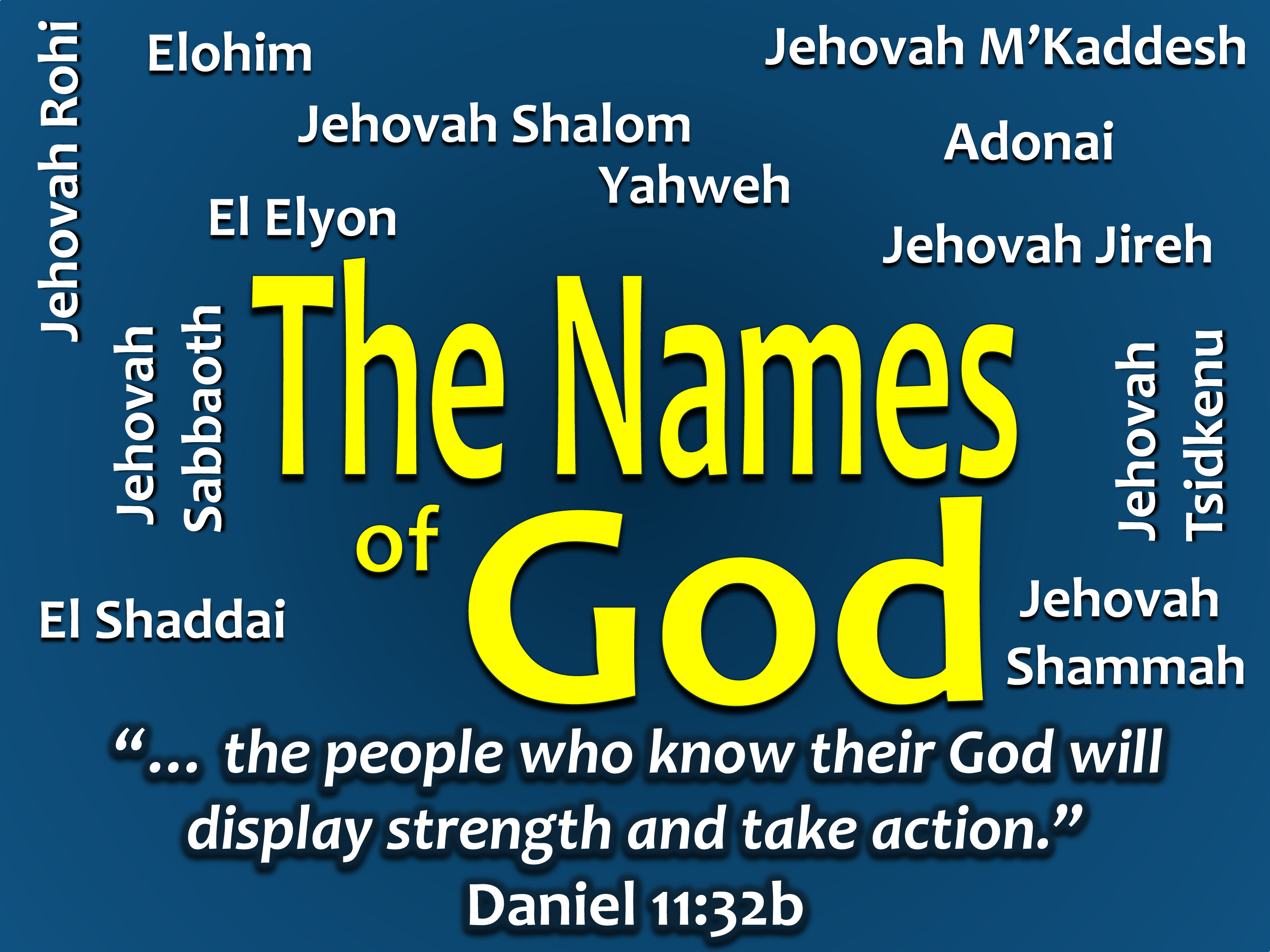 names of jehovah and their meanings